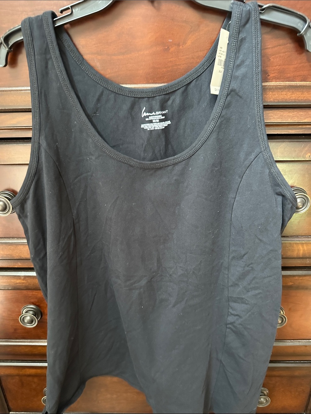 Lane Bryant Black Scoop Neck Tank Top